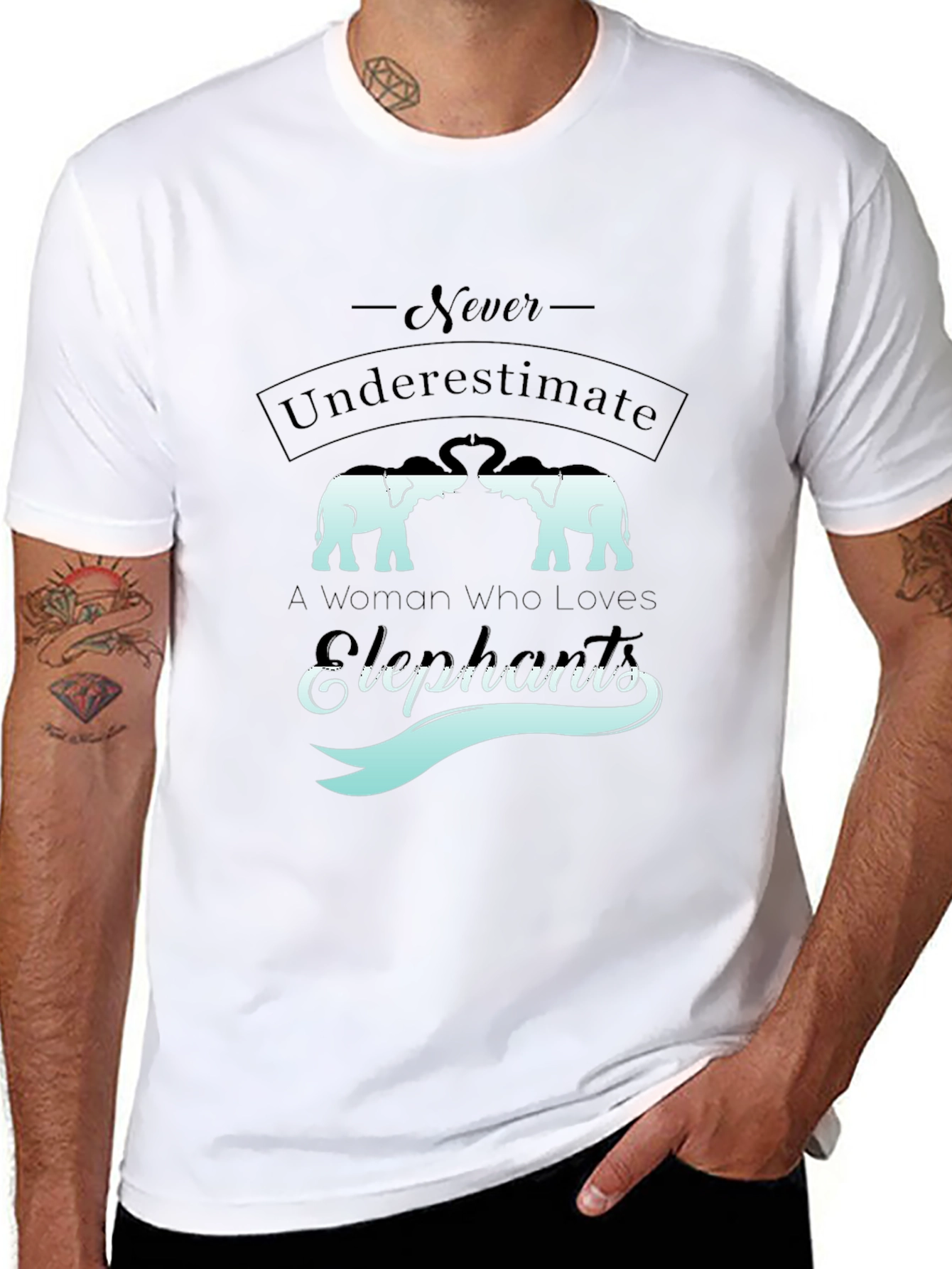 Elephant Lovers Graphic Tee - Never Underestimate