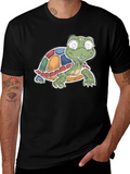 Cartoon Turtle Graphic Tee - Fun & Unique