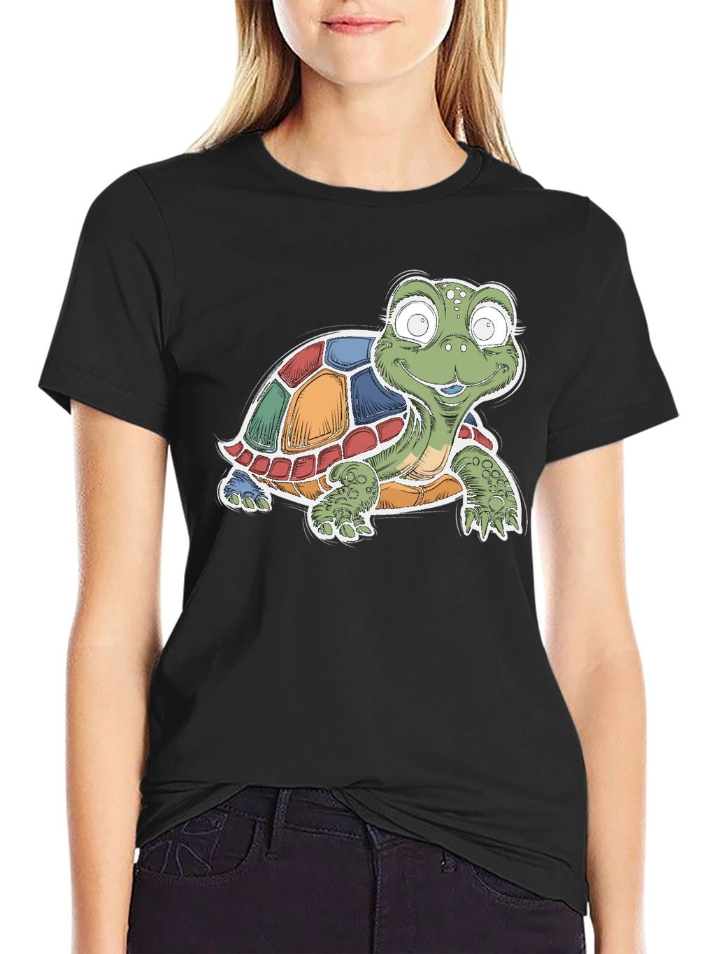 Cartoon Turtle Graphic Tee - Fun & Unique