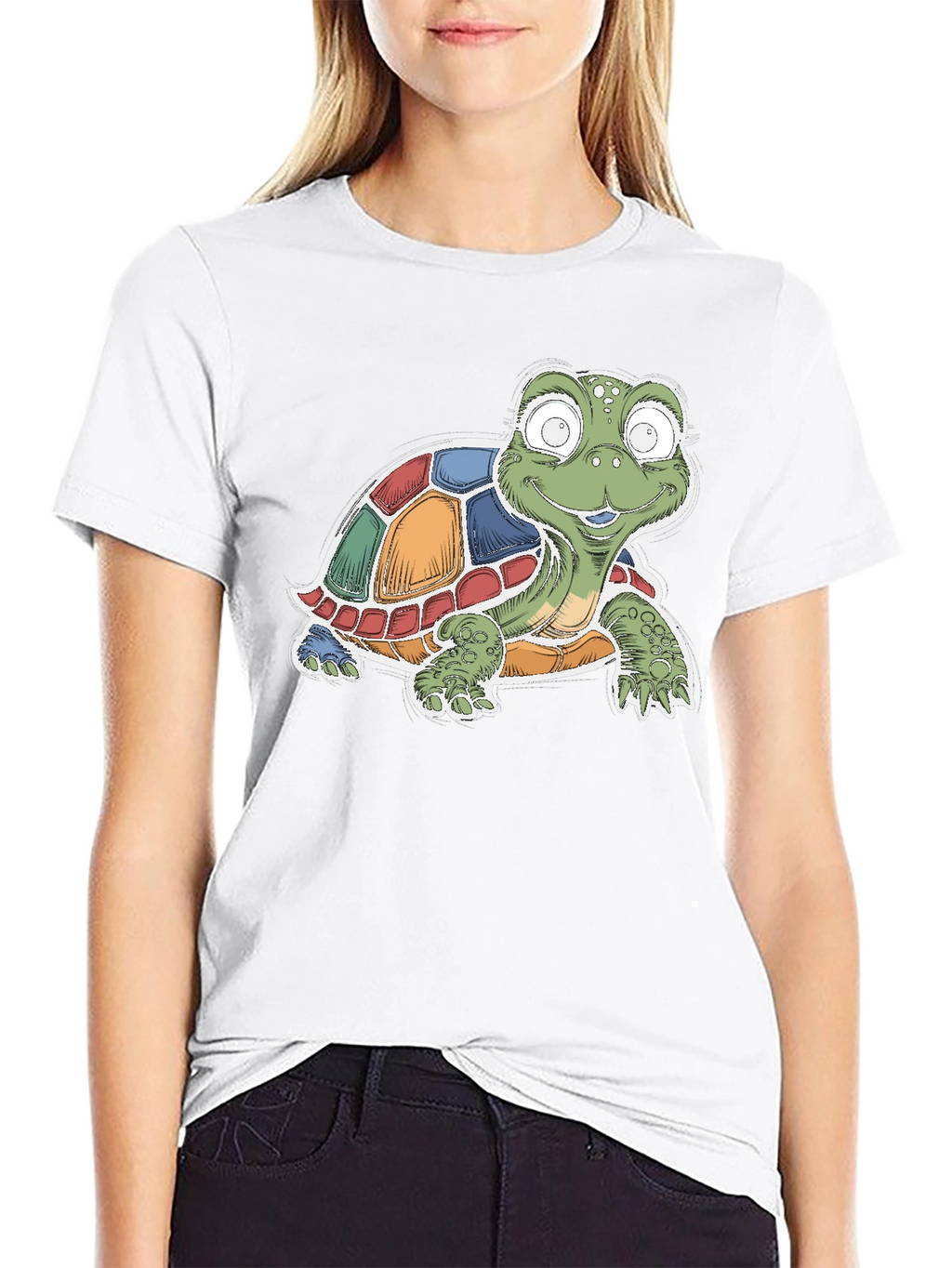 Cartoon Turtle Graphic Tee - Fun & Unique