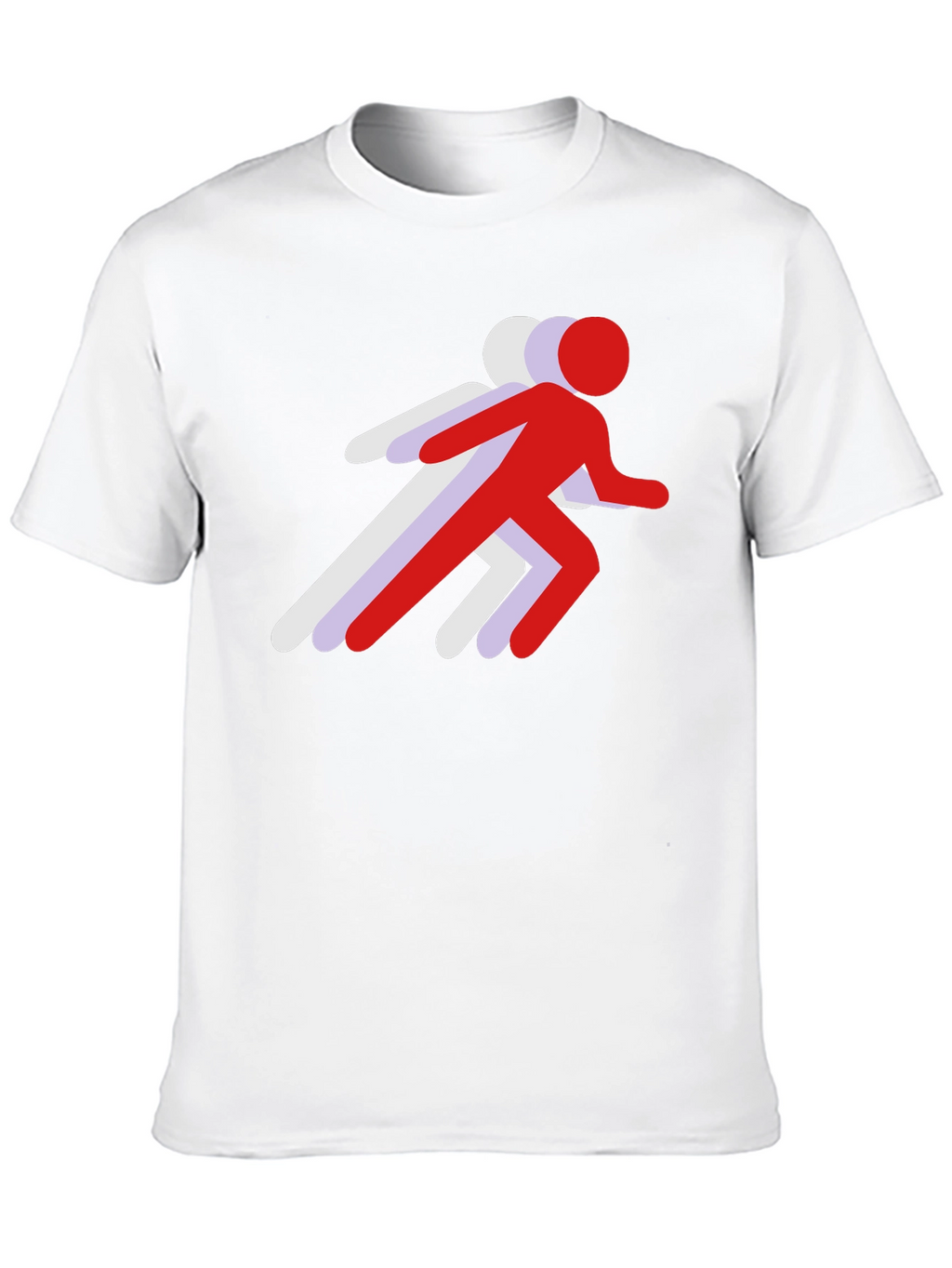 Running Stick Figure Graphic Tee - Black