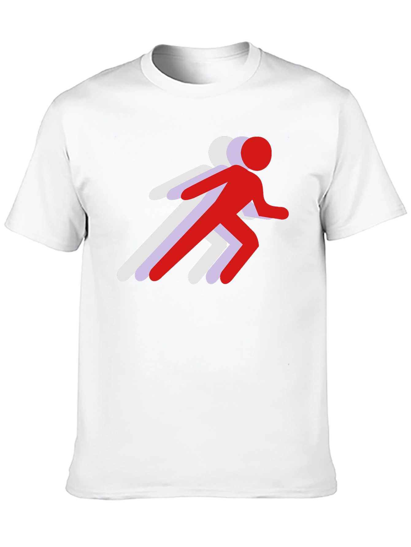 Running Stick Figure Graphic Tee - Black