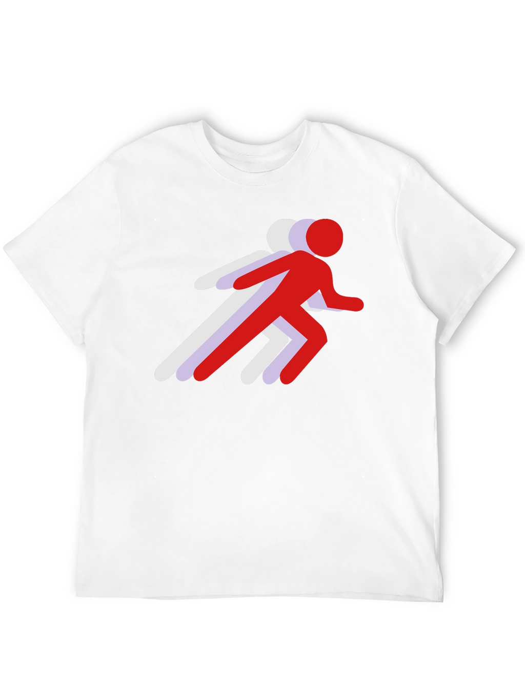 Running Stick Figure Graphic Tee - Black