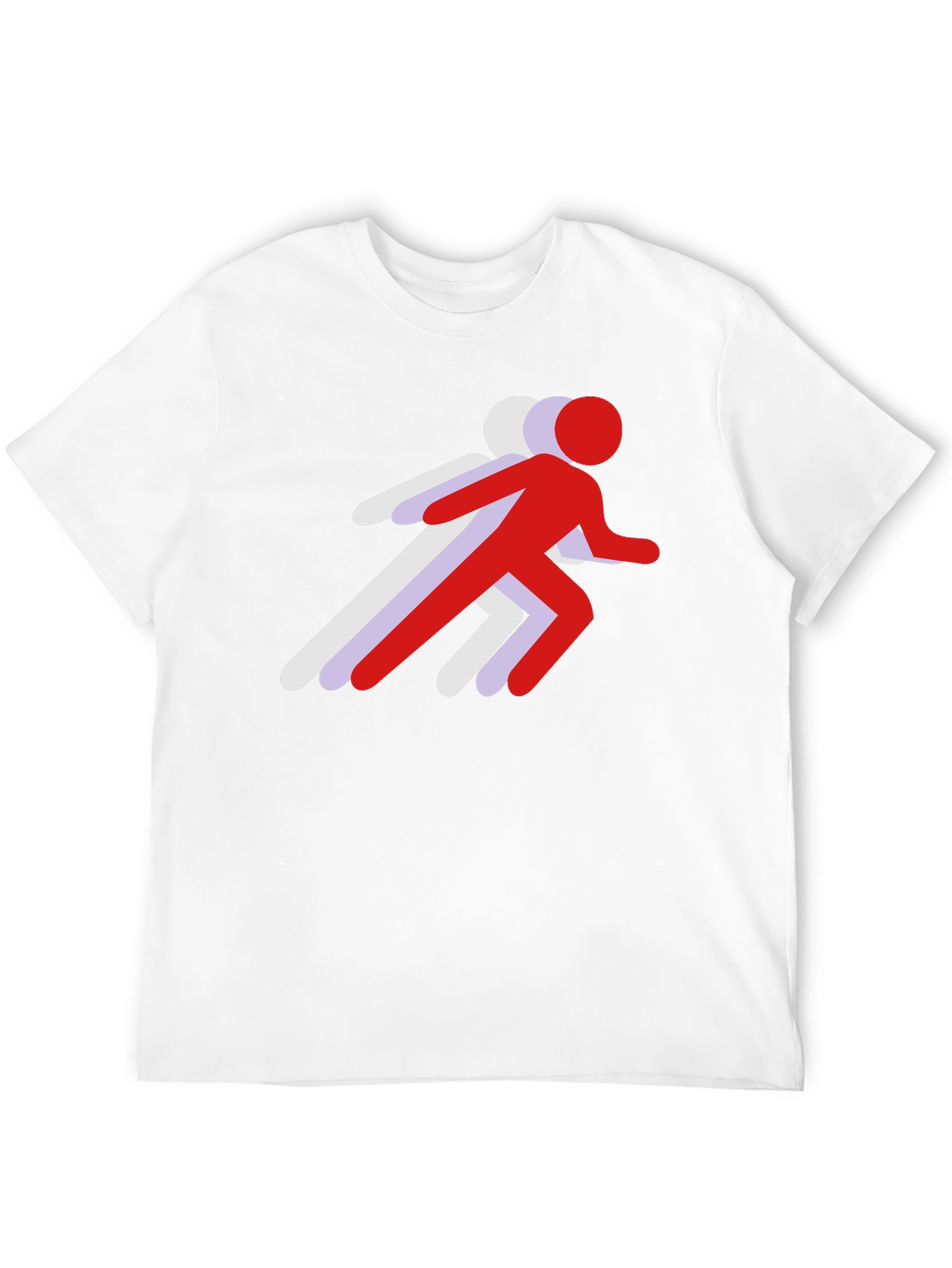 Running Stick Figure Graphic Tee - Black