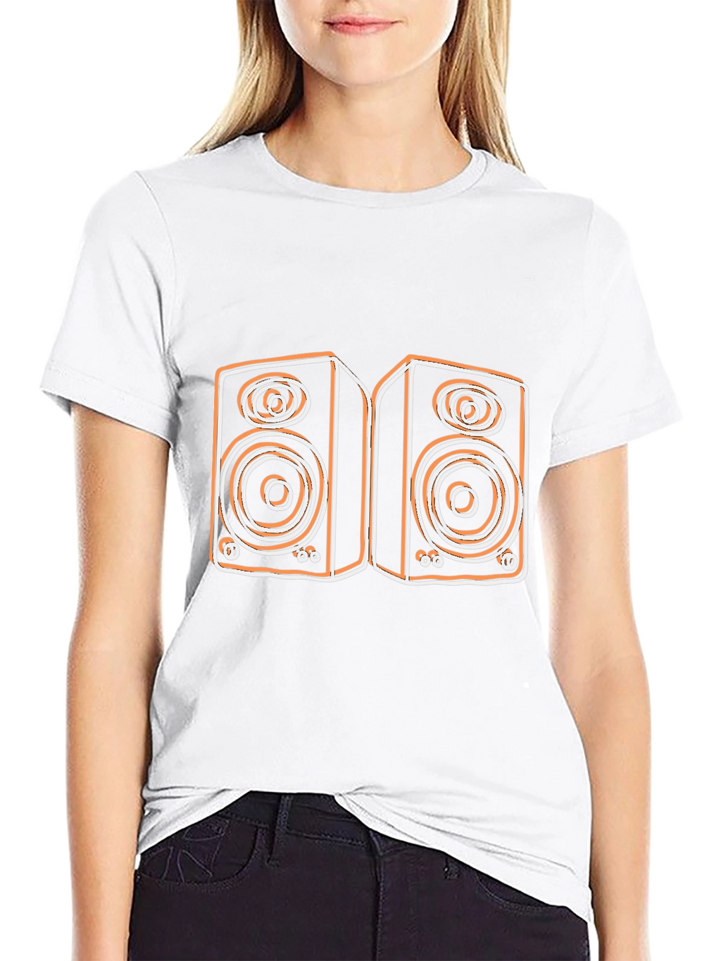 Speaker Graphic Tee - Modern Music Lover T-Shirt