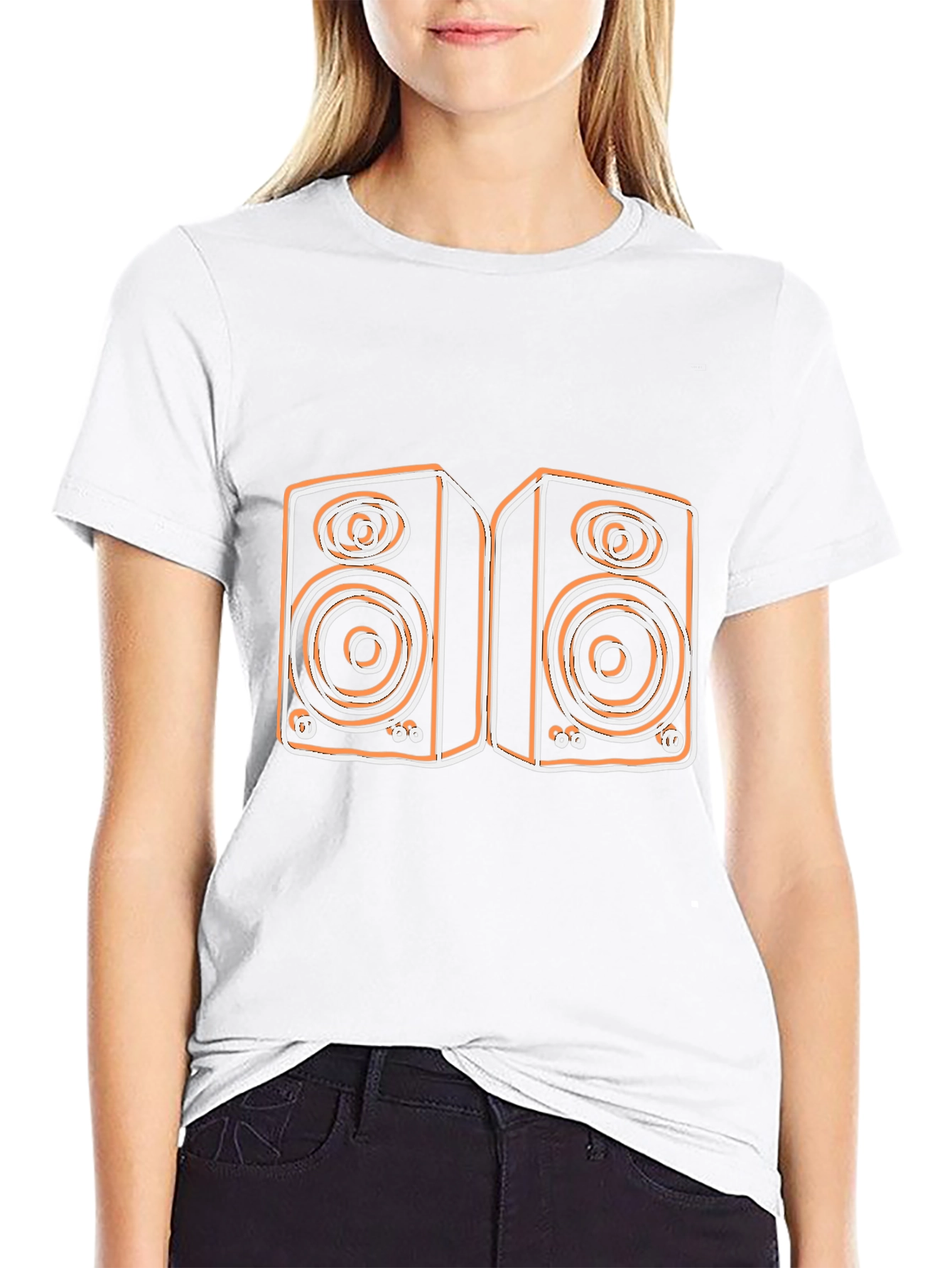 Speaker Graphic Tee - Modern Music Lover T-Shirt