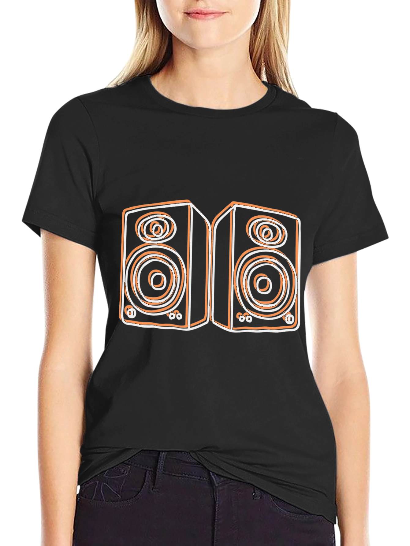 Speaker Graphic Tee - Modern Music Lover T-Shirt