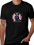 Little Nervous Bunny Black T-Shirt