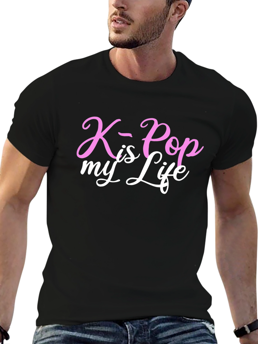 K-Pop is My Life Graphic Tee - Black