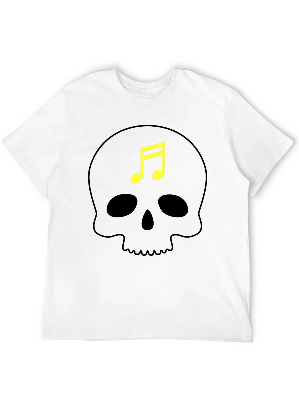 Skull Music Note Graphic T-Shirt
