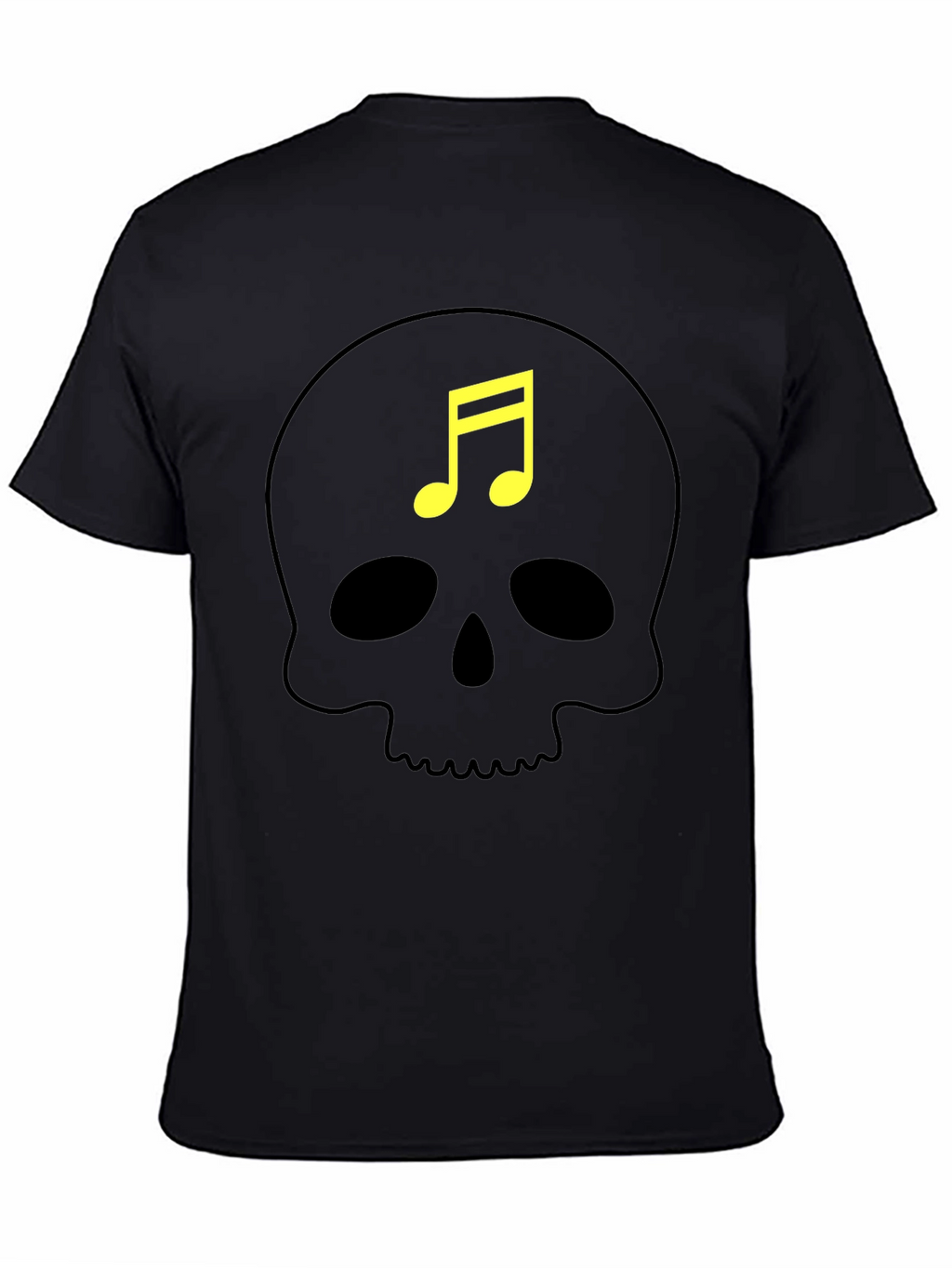 Skull Music Note Graphic T-Shirt