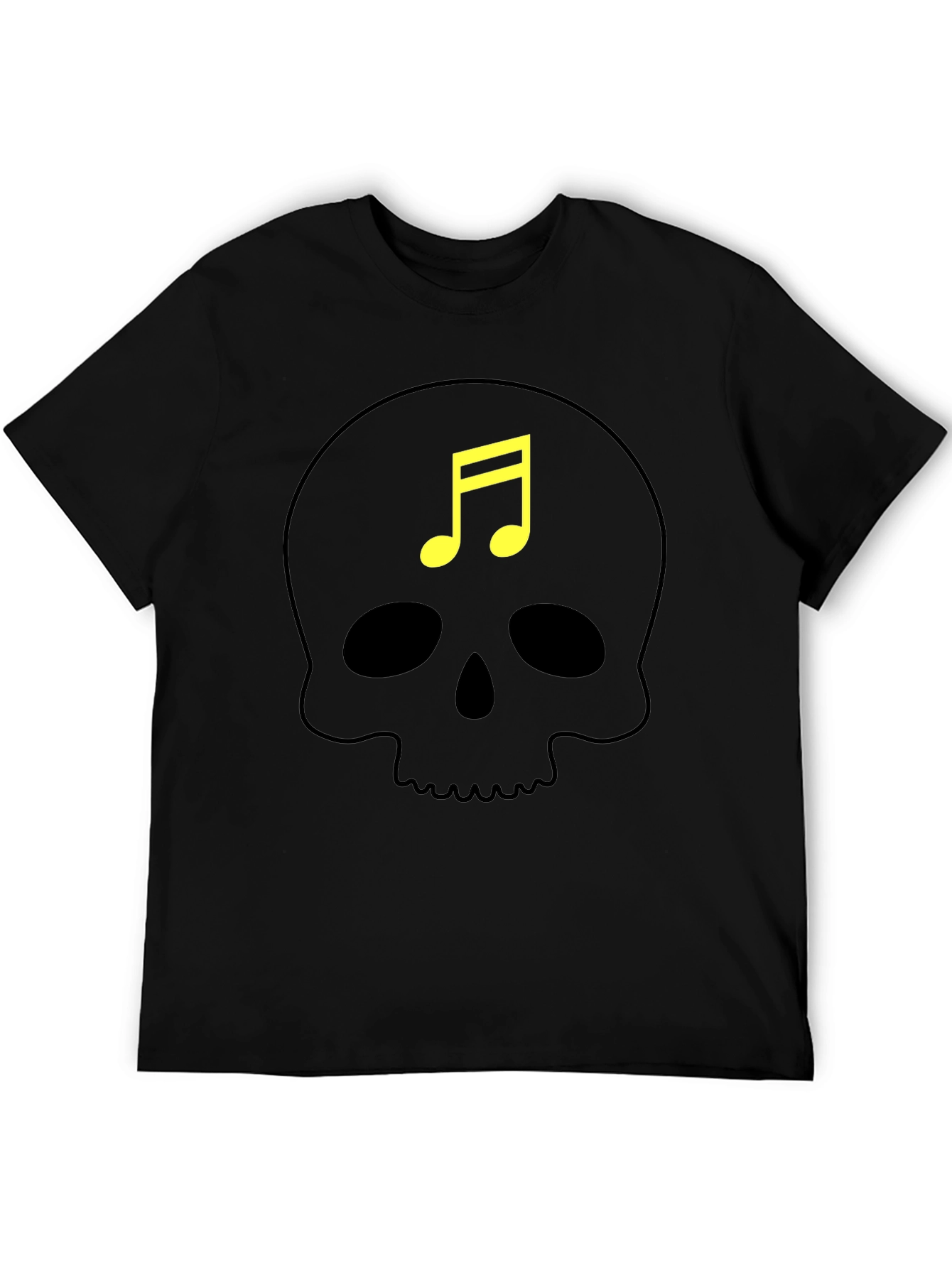 Skull Music Note Graphic T-Shirt