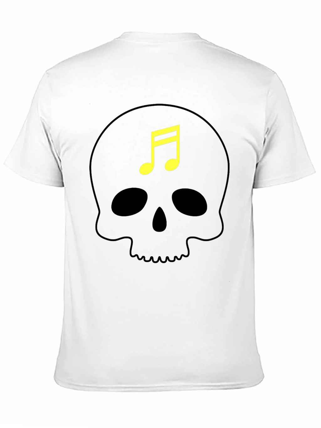Skull Music Note Graphic T-Shirt