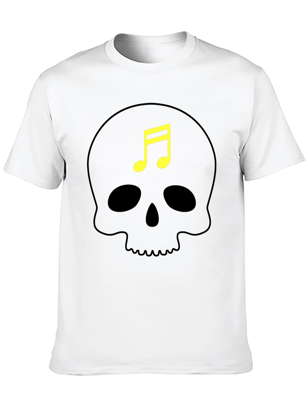 Skull Music Note Graphic T-Shirt