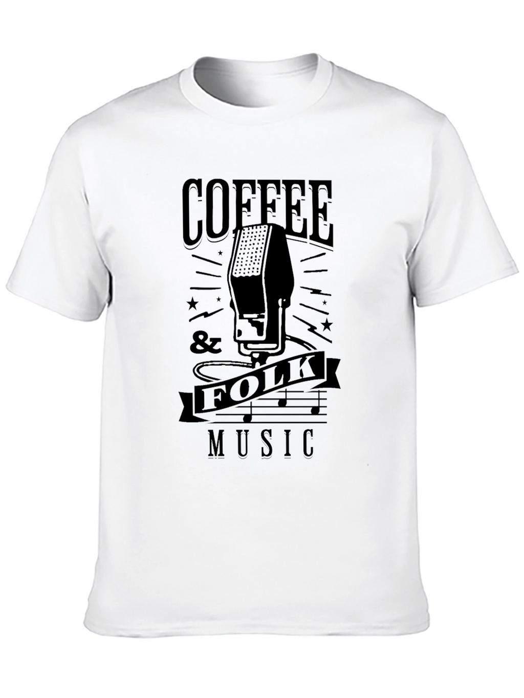 Coffee & Folk Music Graphic Tee