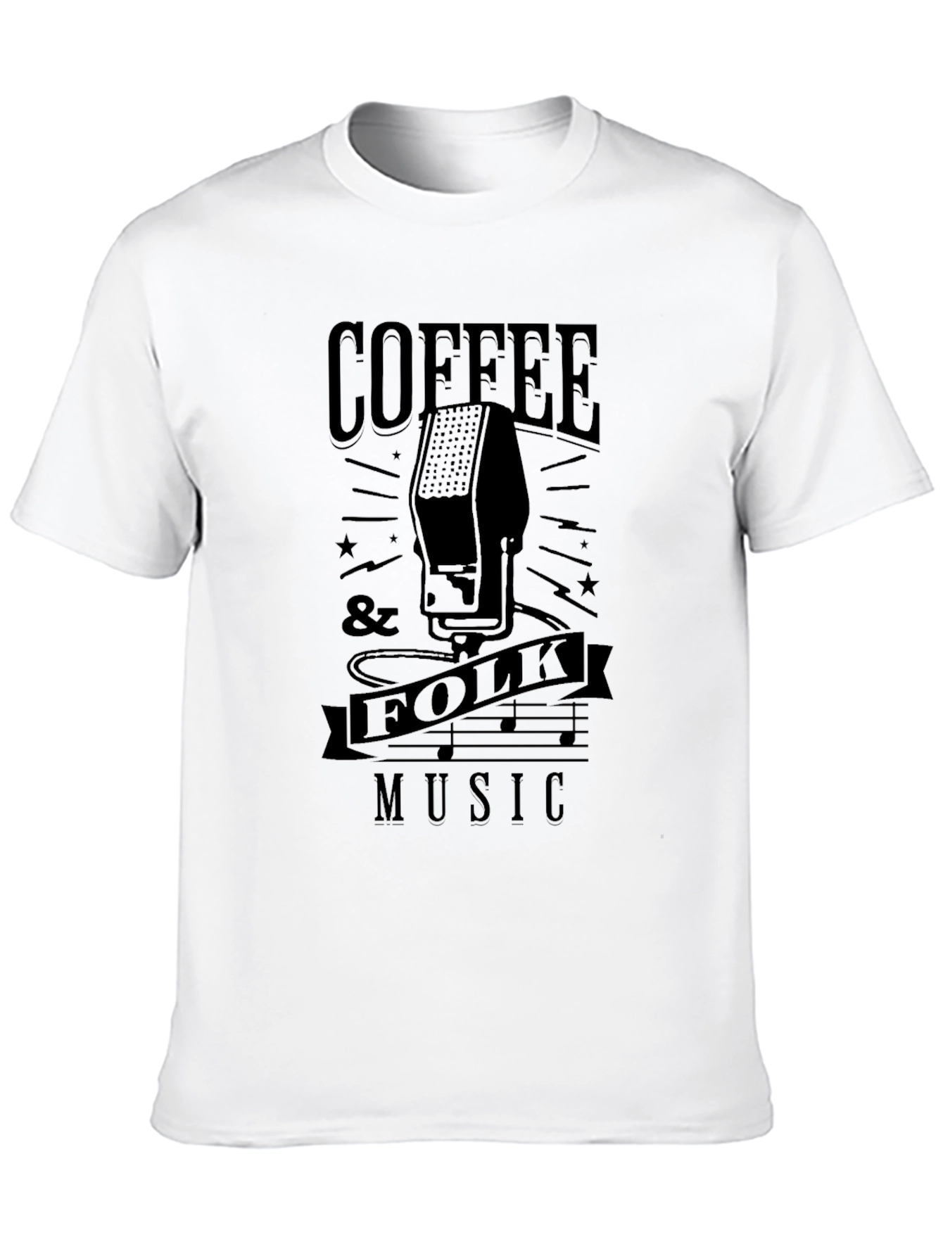 Coffee & Folk Music Graphic Tee
