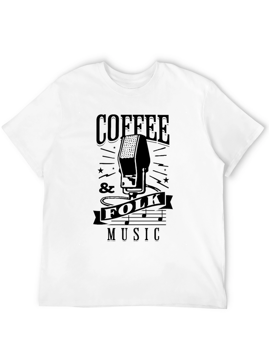 Coffee & Folk Music Graphic Tee