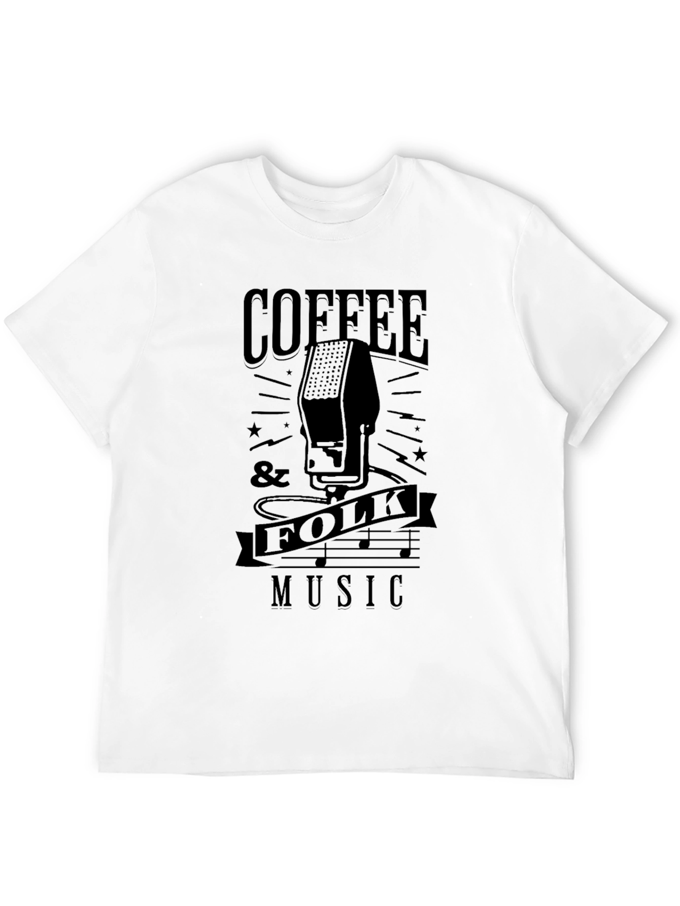 Coffee & Folk Music Graphic Tee