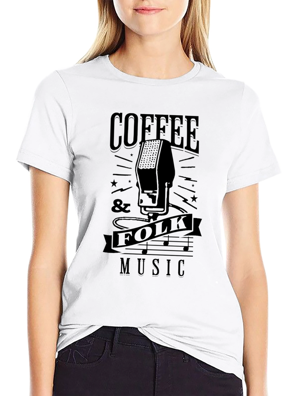 Coffee & Folk Music Graphic Tee