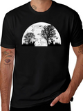 Spooky Halloween Moon Graphic Tee