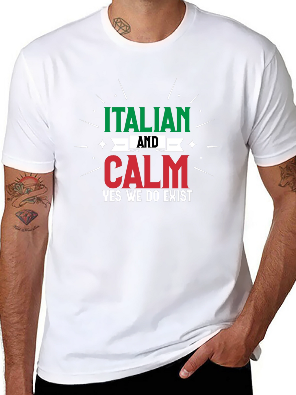Italian and Calm T-Shirt - Funny Italian Pride Tee