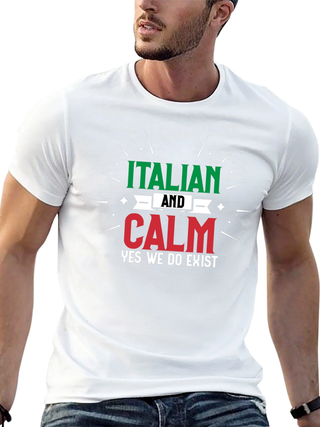 Italian and Calm T-Shirt - Funny Italian Pride Tee
