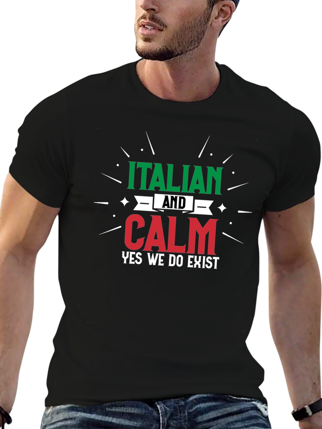 Italian and Calm T-Shirt - Funny Italian Pride Tee