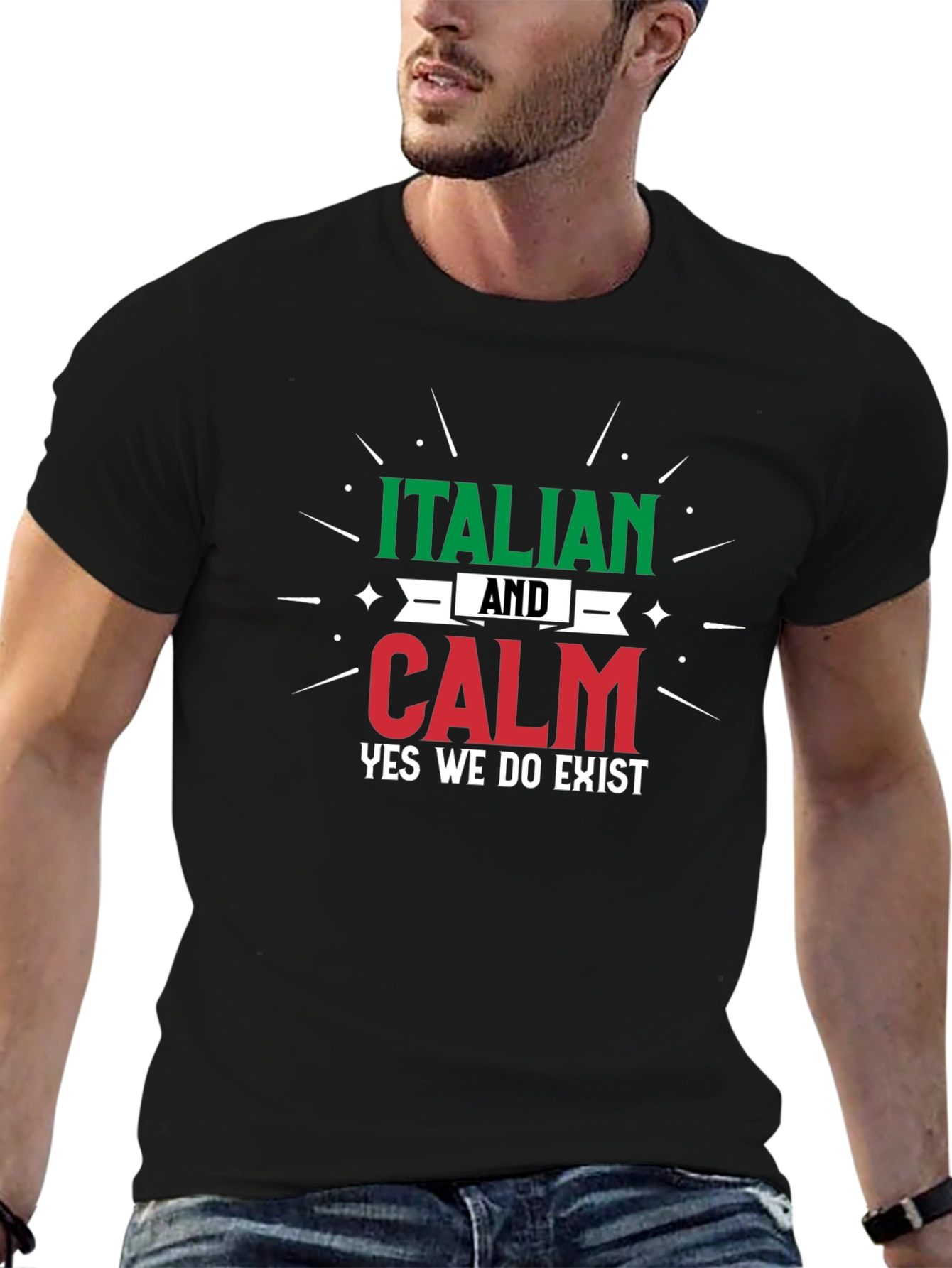 Italian and Calm T-Shirt - Funny Italian Pride Tee