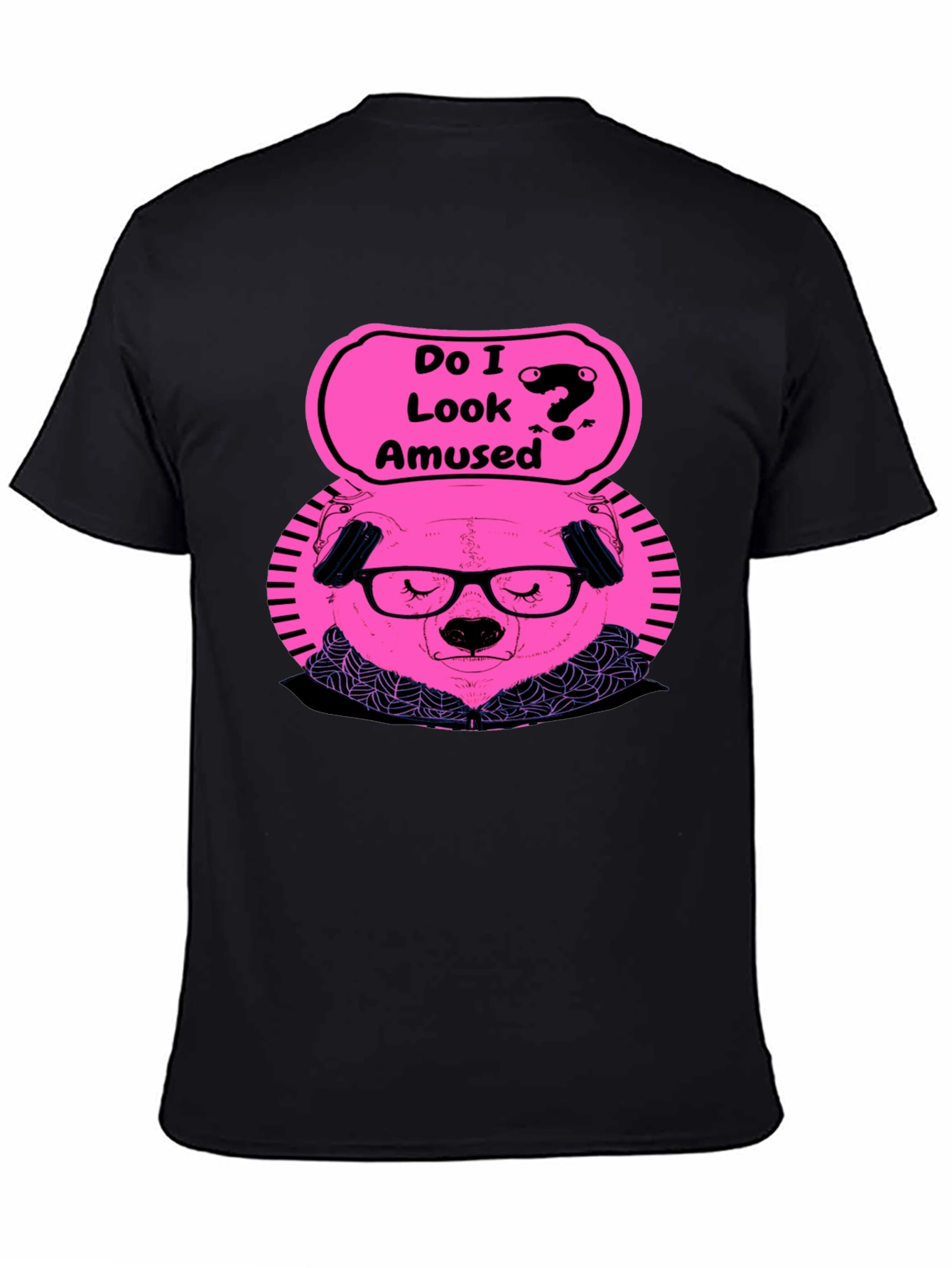 Amused Bear Graphic T-Shirt - Quirky Style