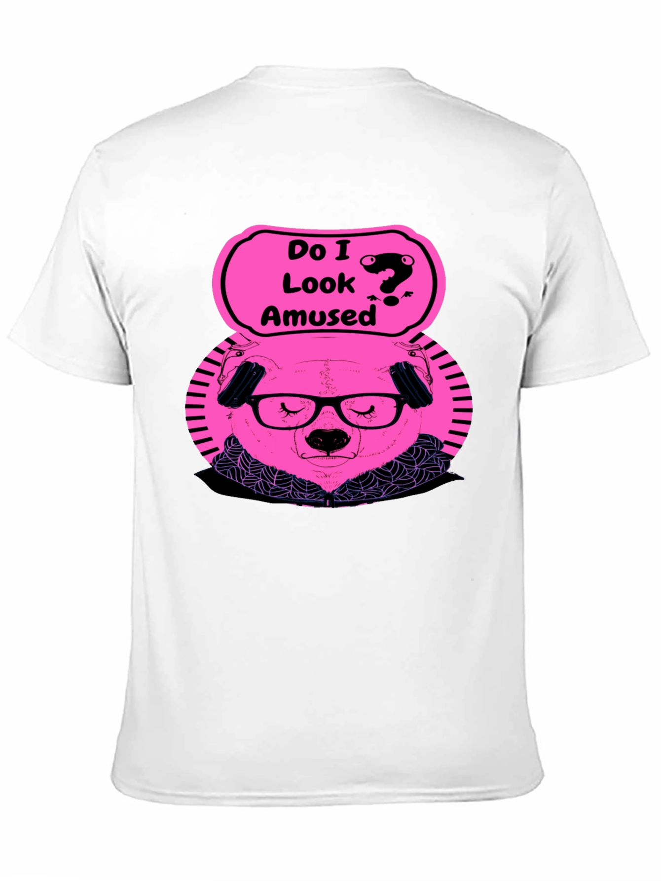 Amused Bear Graphic T-Shirt - Quirky Style