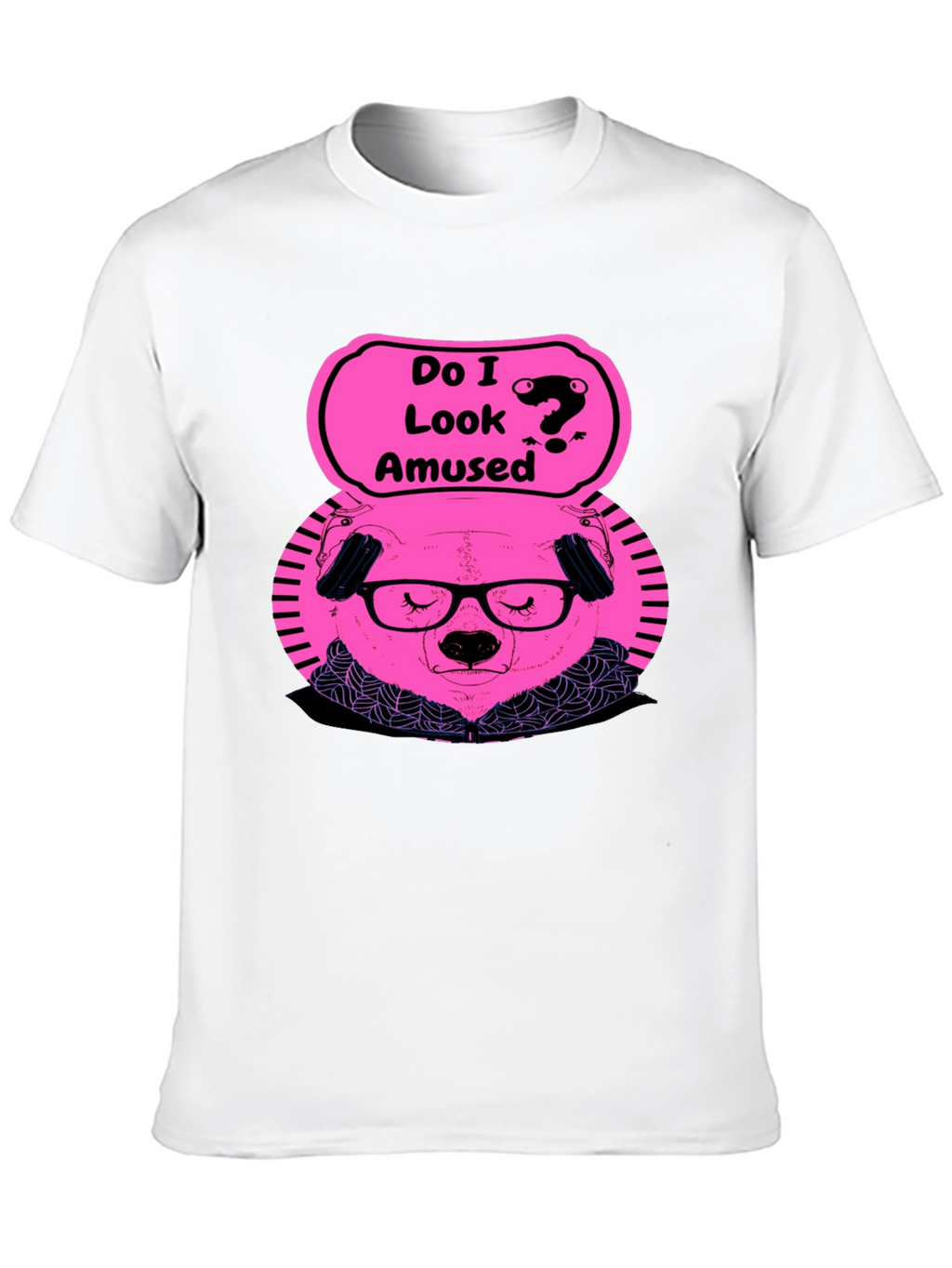 Amused Bear Graphic T-Shirt - Quirky Style