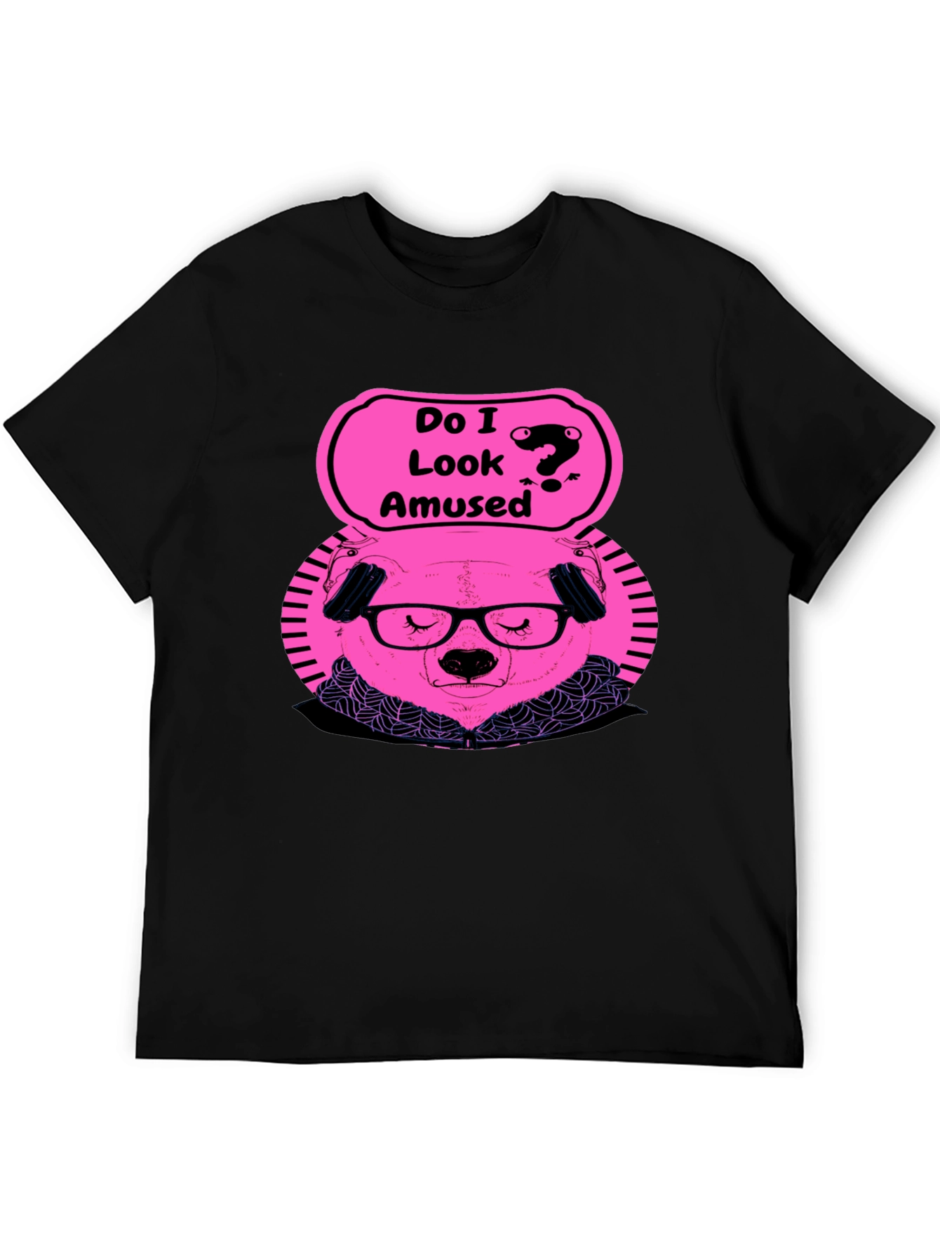 Amused Bear Graphic T-Shirt - Quirky Style