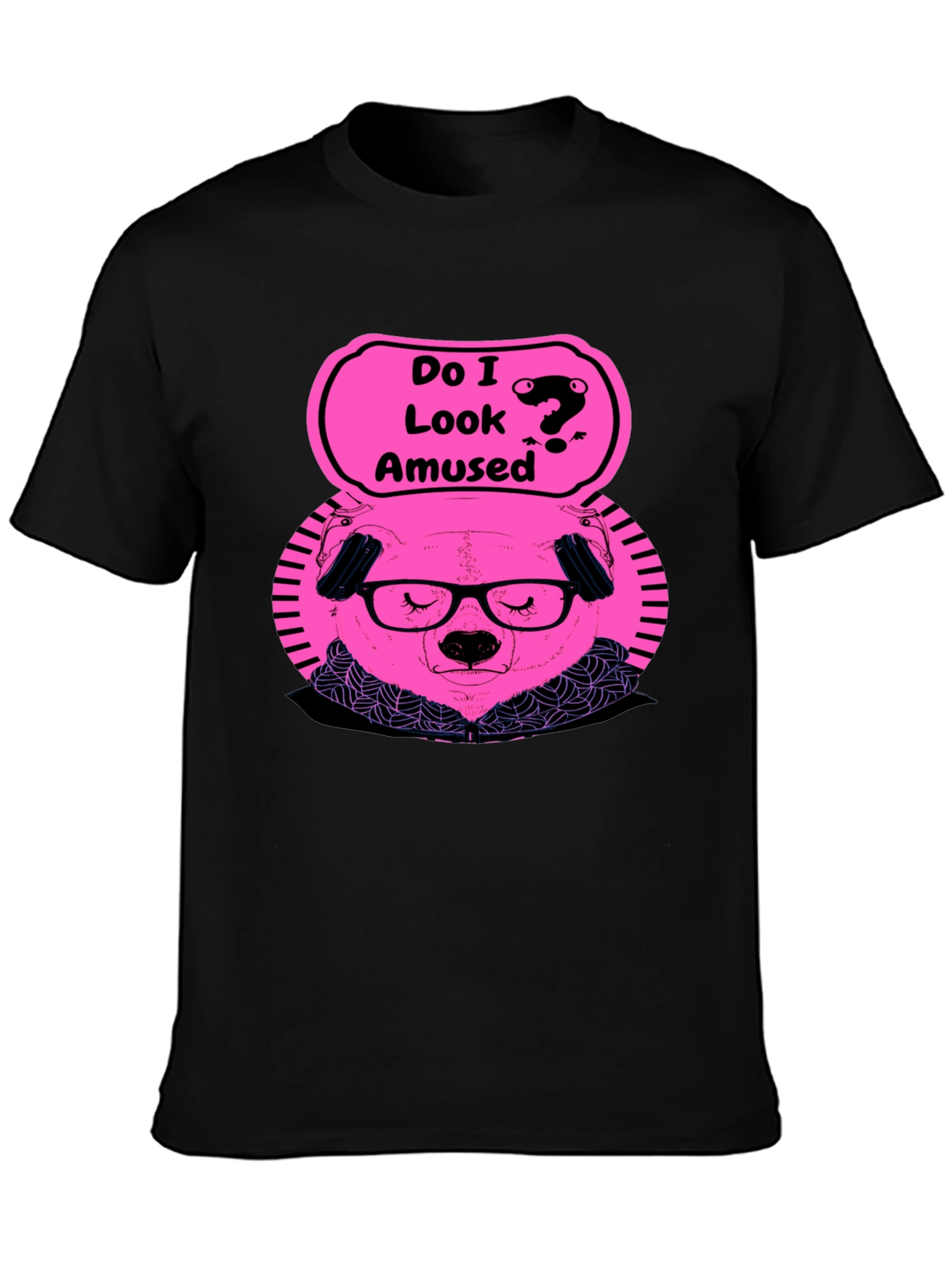 Amused Bear Graphic T-Shirt - Quirky Style