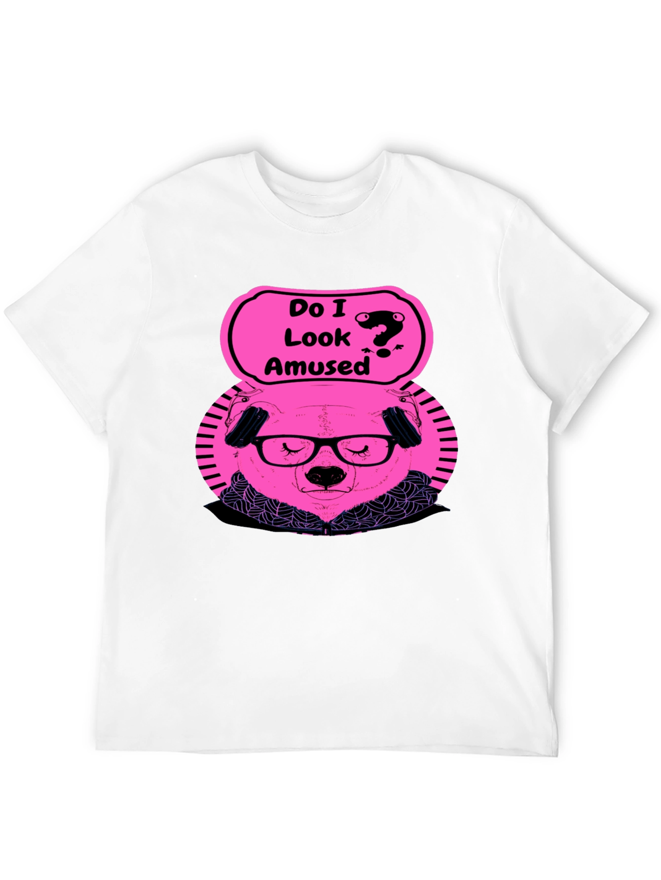 Amused Bear Graphic T-Shirt - Quirky Style