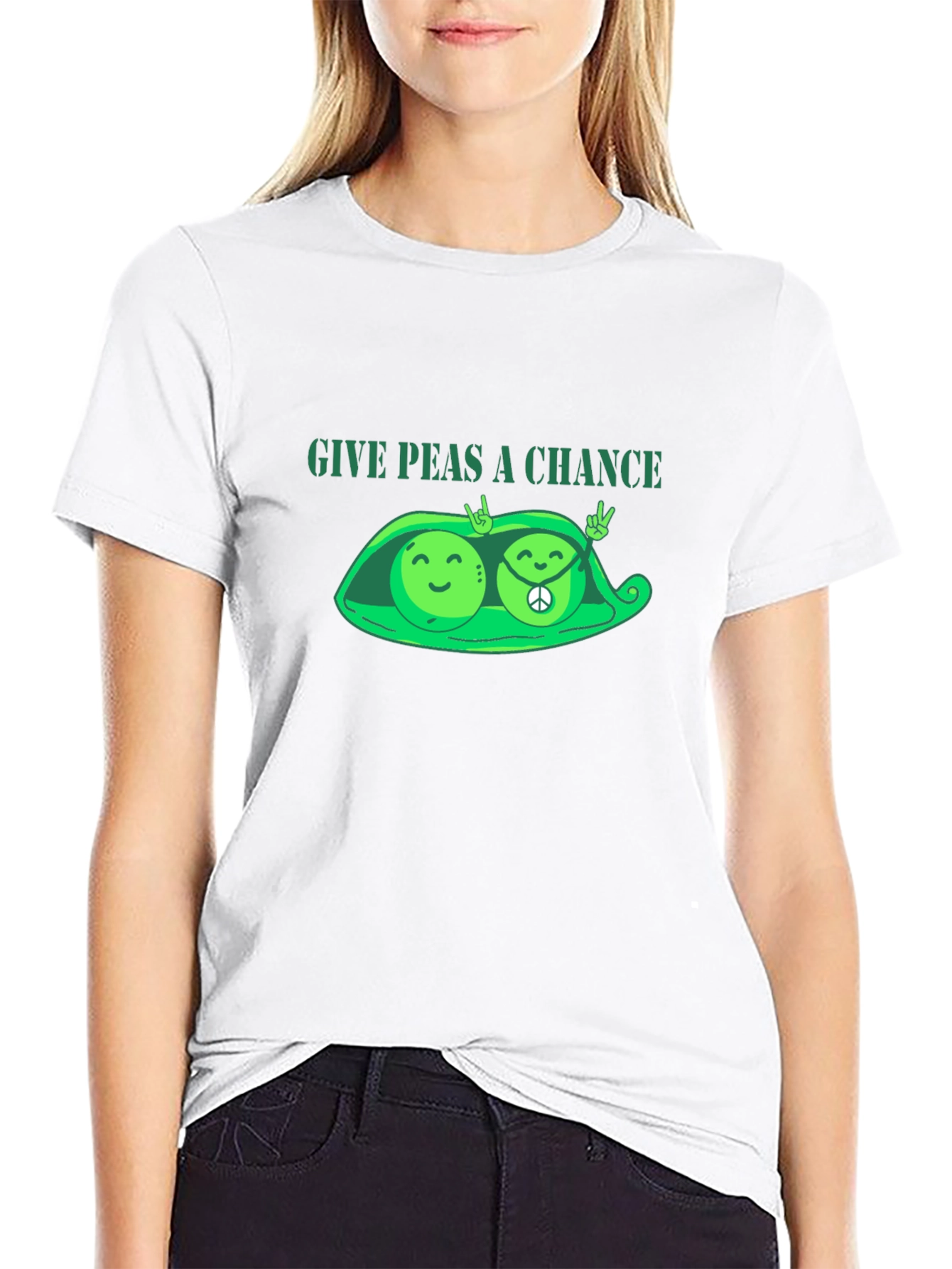 Give Peas a Chance T-Shirt - Peace & Love