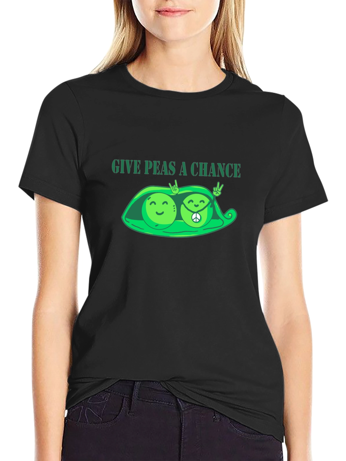 Give Peas a Chance T-Shirt - Peace & Love