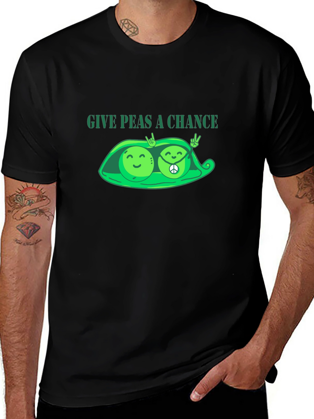 Give Peas a Chance T-Shirt - Peace & Love
