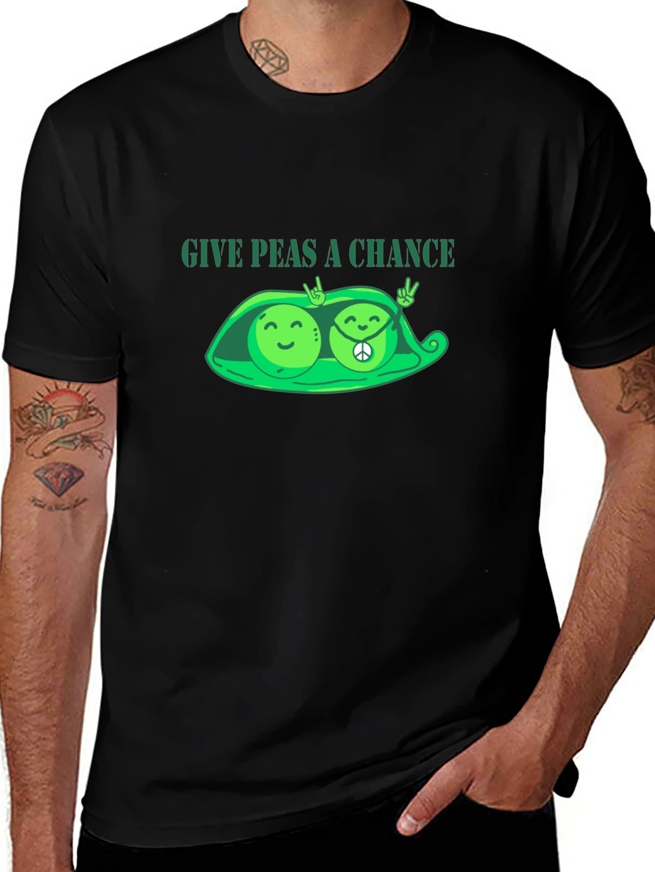 Give Peas a Chance T-Shirt - Peace & Love