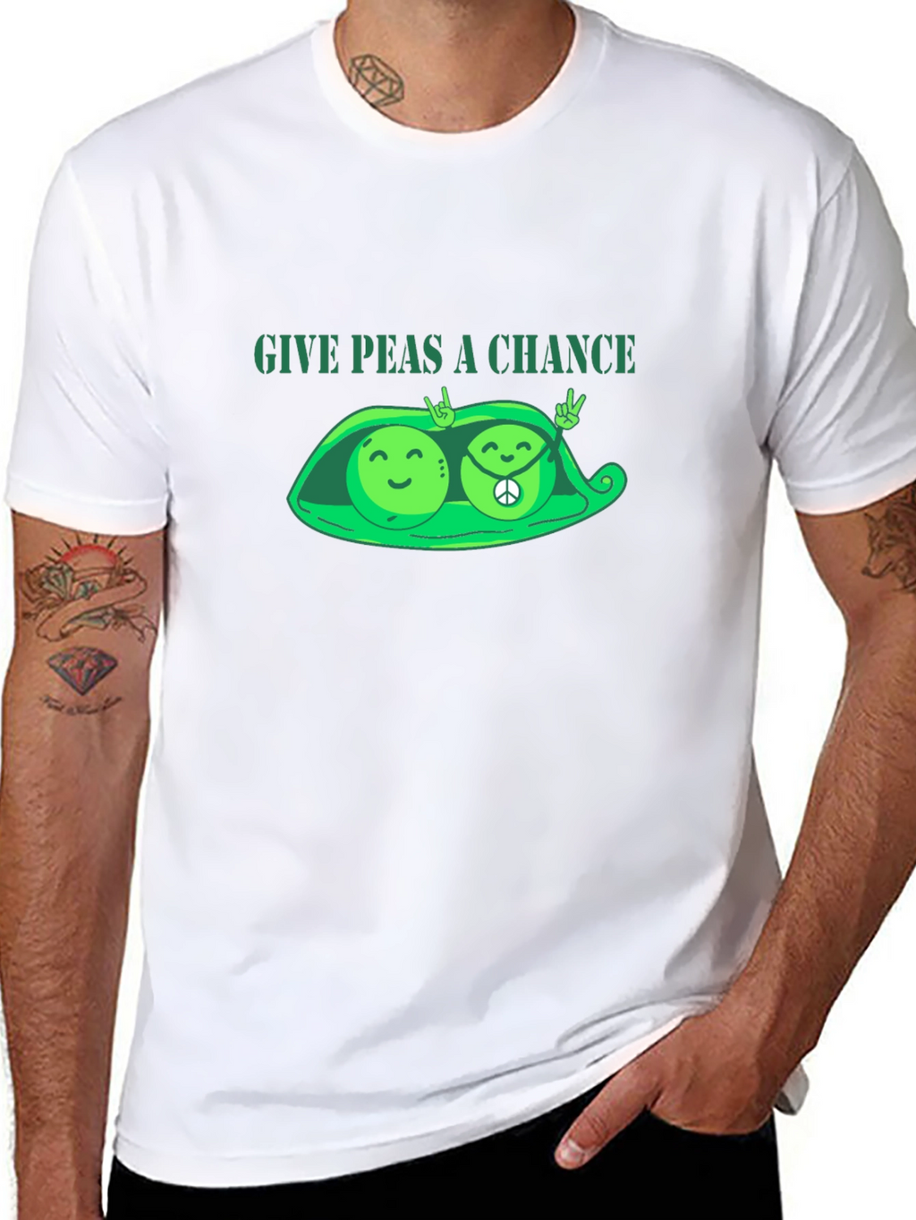 Give Peas a Chance T-Shirt - Peace & Love