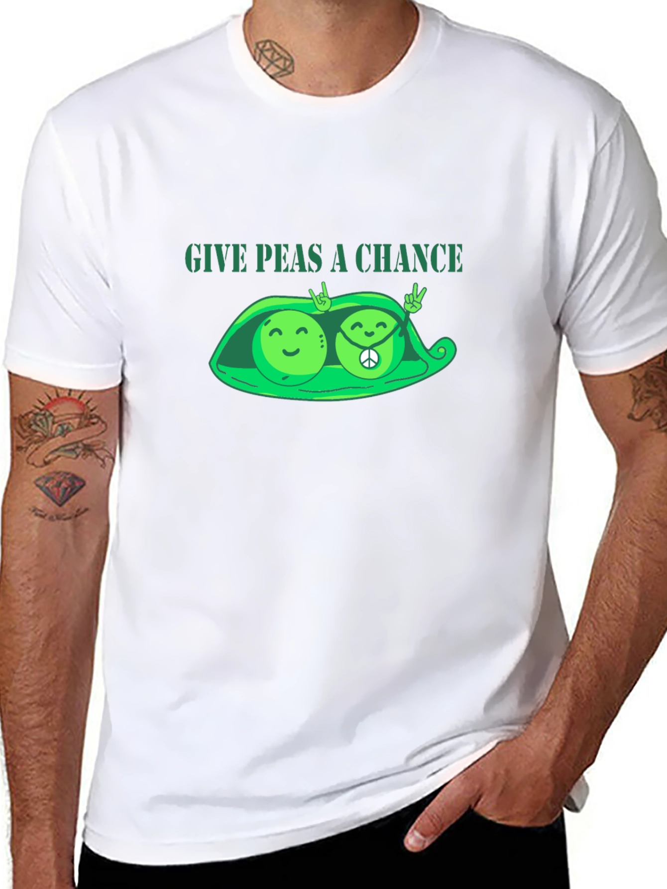 Give Peas a Chance T-Shirt - Peace & Love