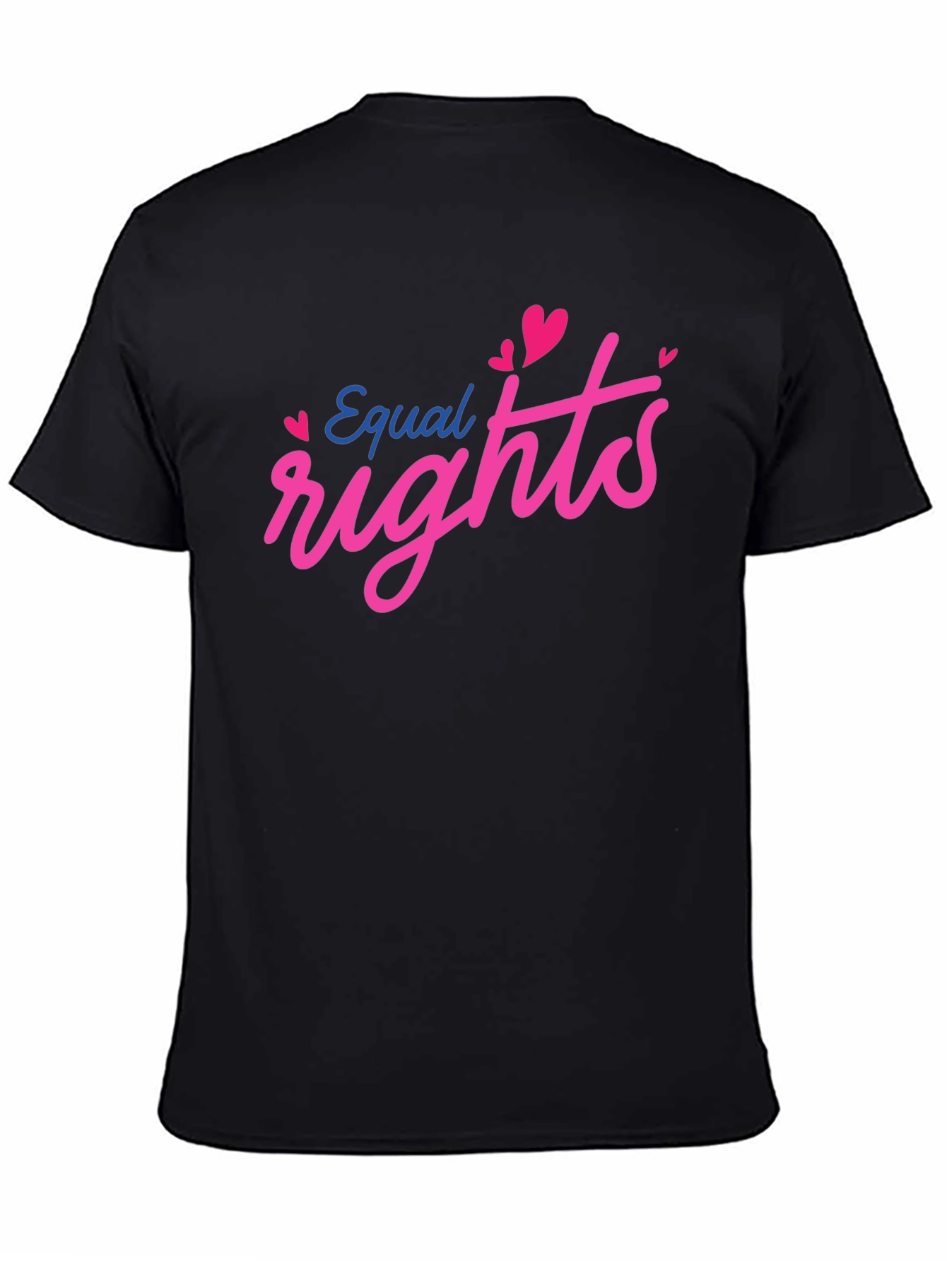Equal Rights Heart Graphic Black T-Shirt
