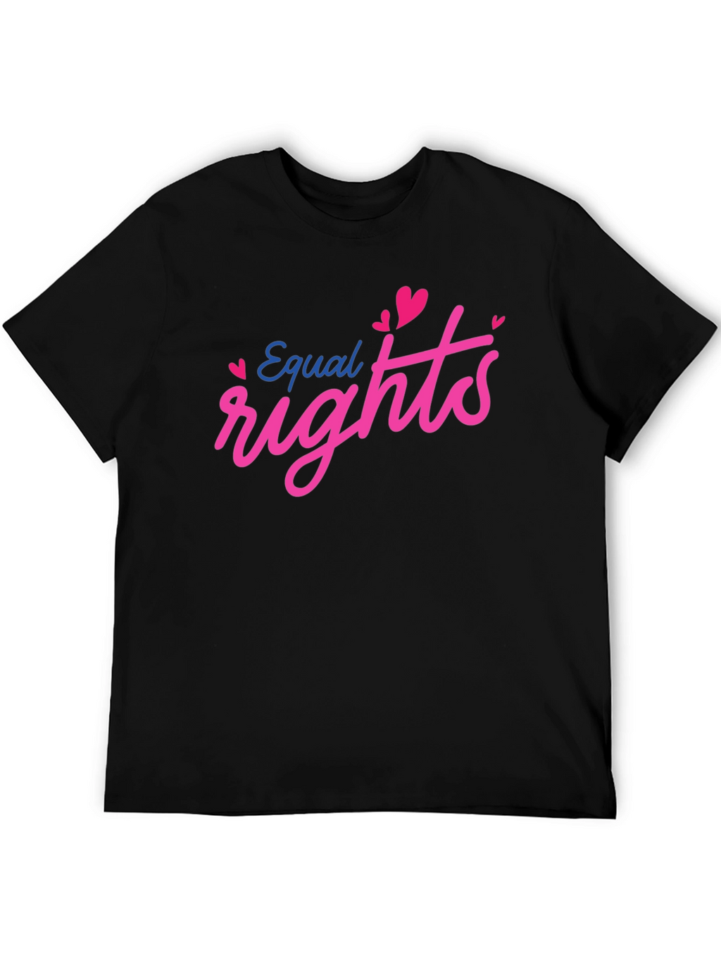 Equal Rights Heart Graphic Black T-Shirt