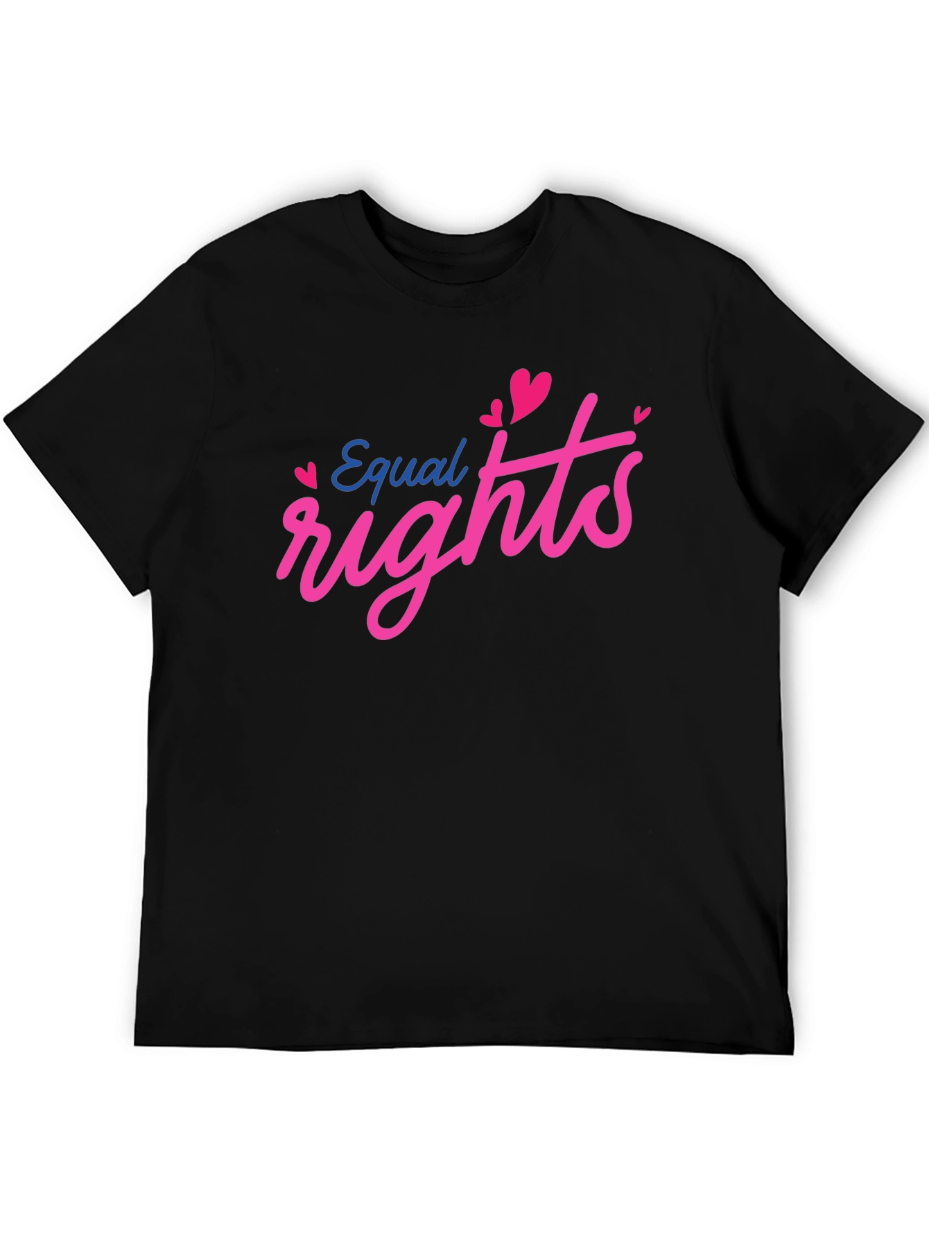 Equal Rights Heart Graphic Black T-Shirt