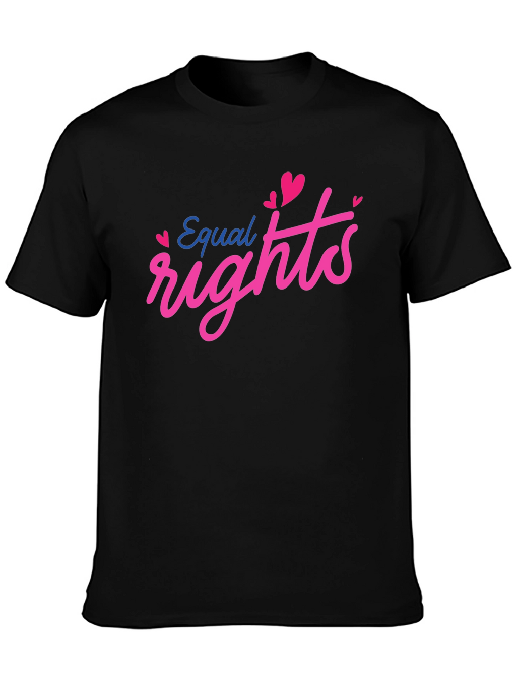 Equal Rights Heart Graphic Black T-Shirt