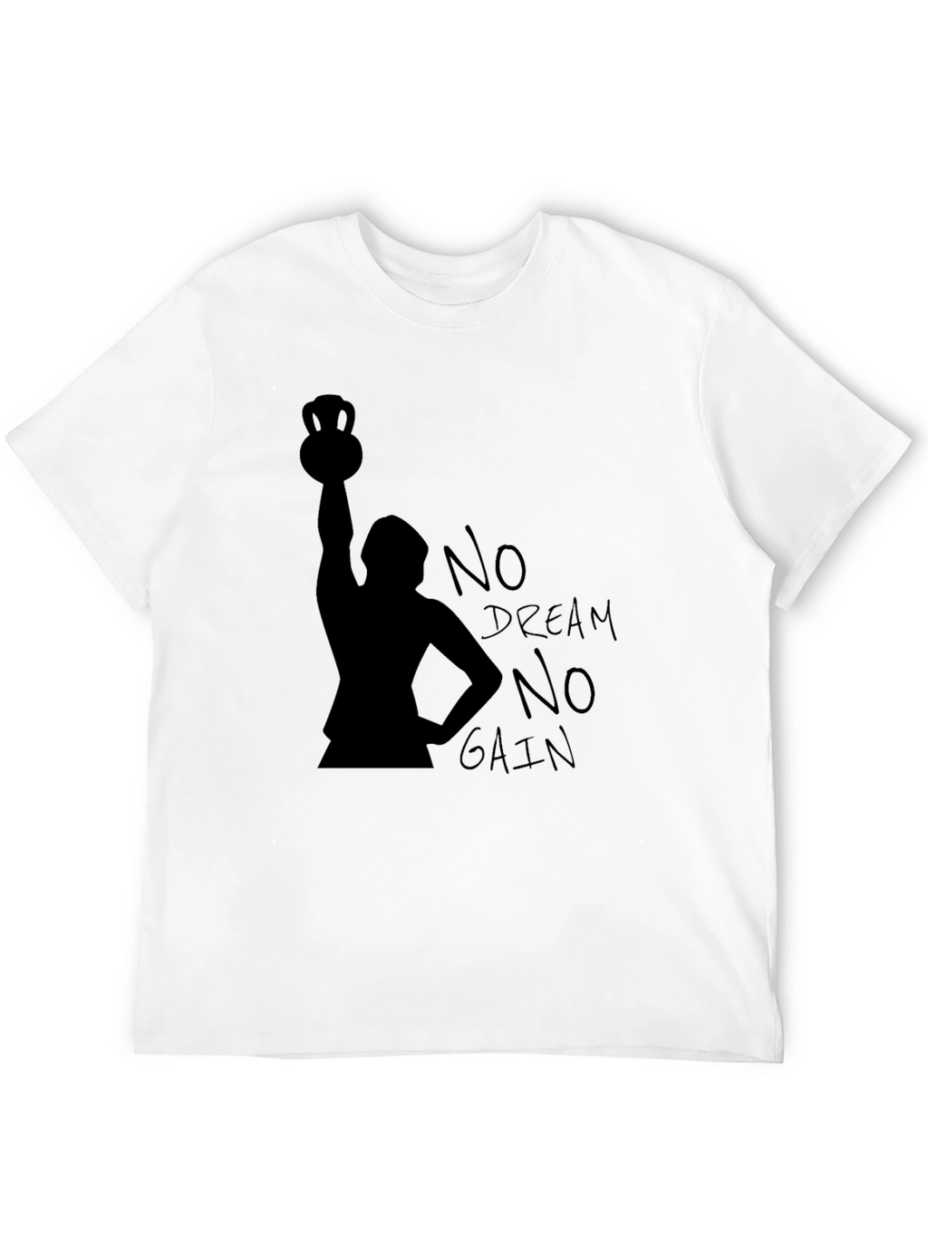 No Dream No Gain Black T-Shirt - Weightlifting Motivation