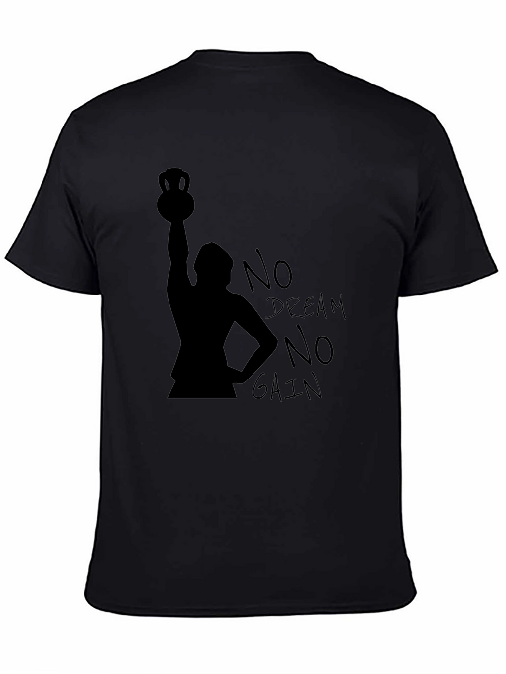 No Dream No Gain Black T-Shirt - Weightlifting Motivation