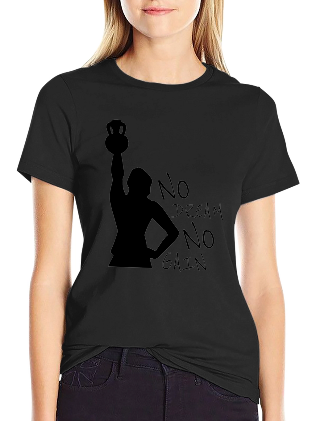 No Dream No Gain Black T-Shirt - Weightlifting Motivation