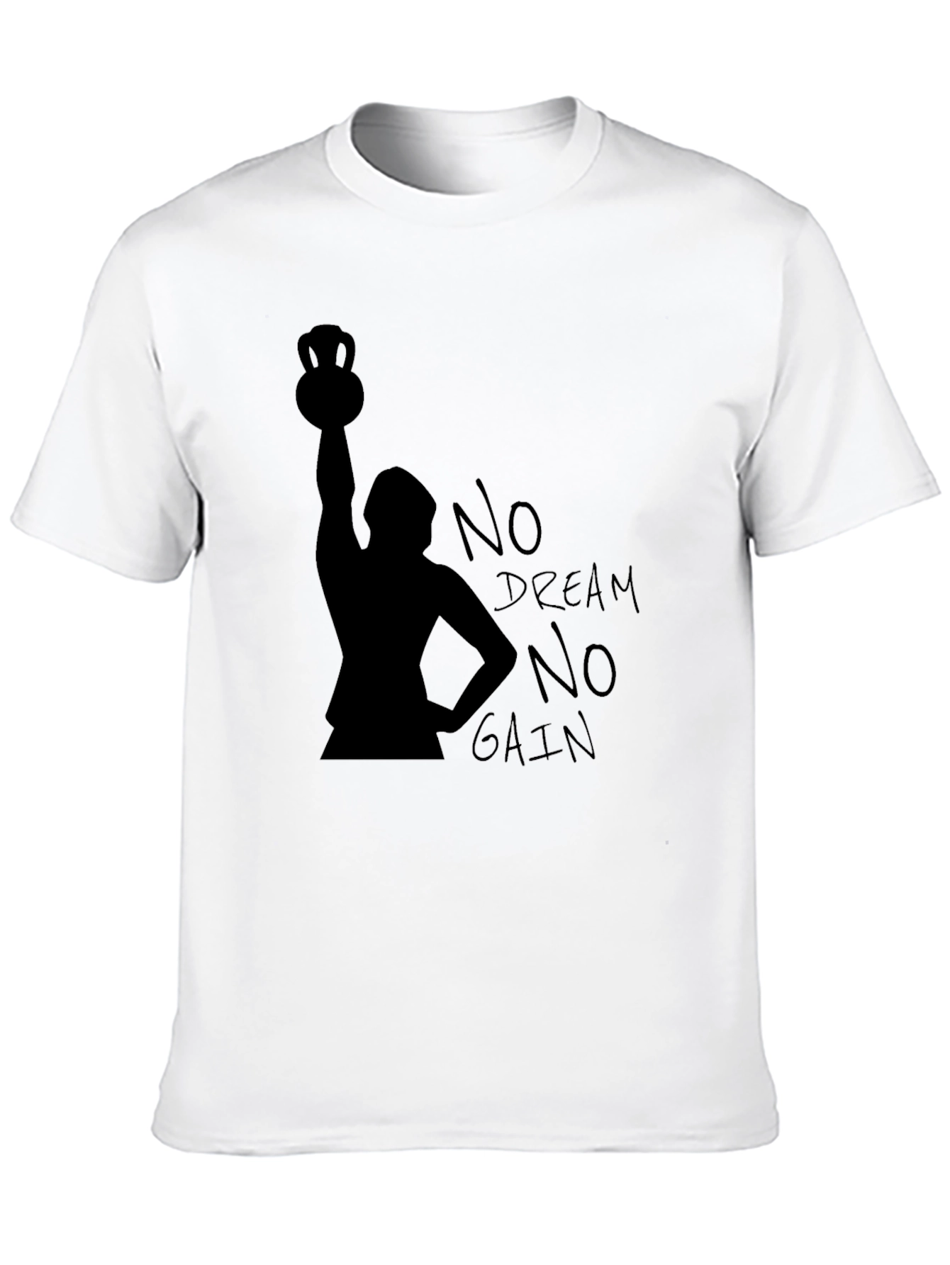 No Dream No Gain Black T-Shirt - Weightlifting Motivation