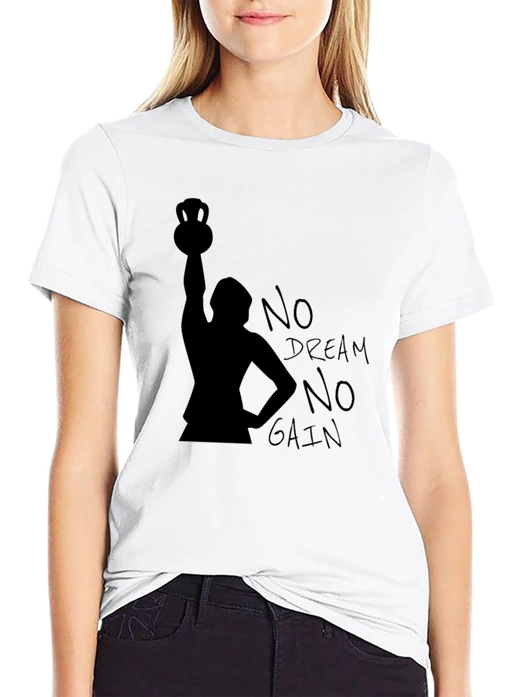 No Dream No Gain Black T-Shirt - Weightlifting Motivation
