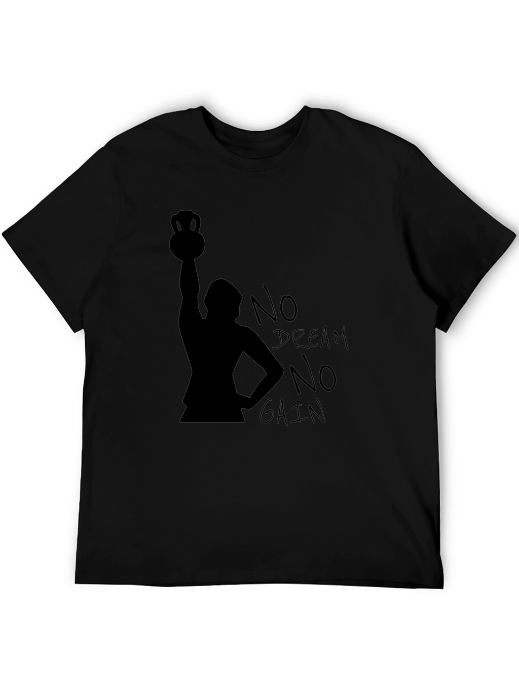 No Dream No Gain Black T-Shirt - Weightlifting Motivation